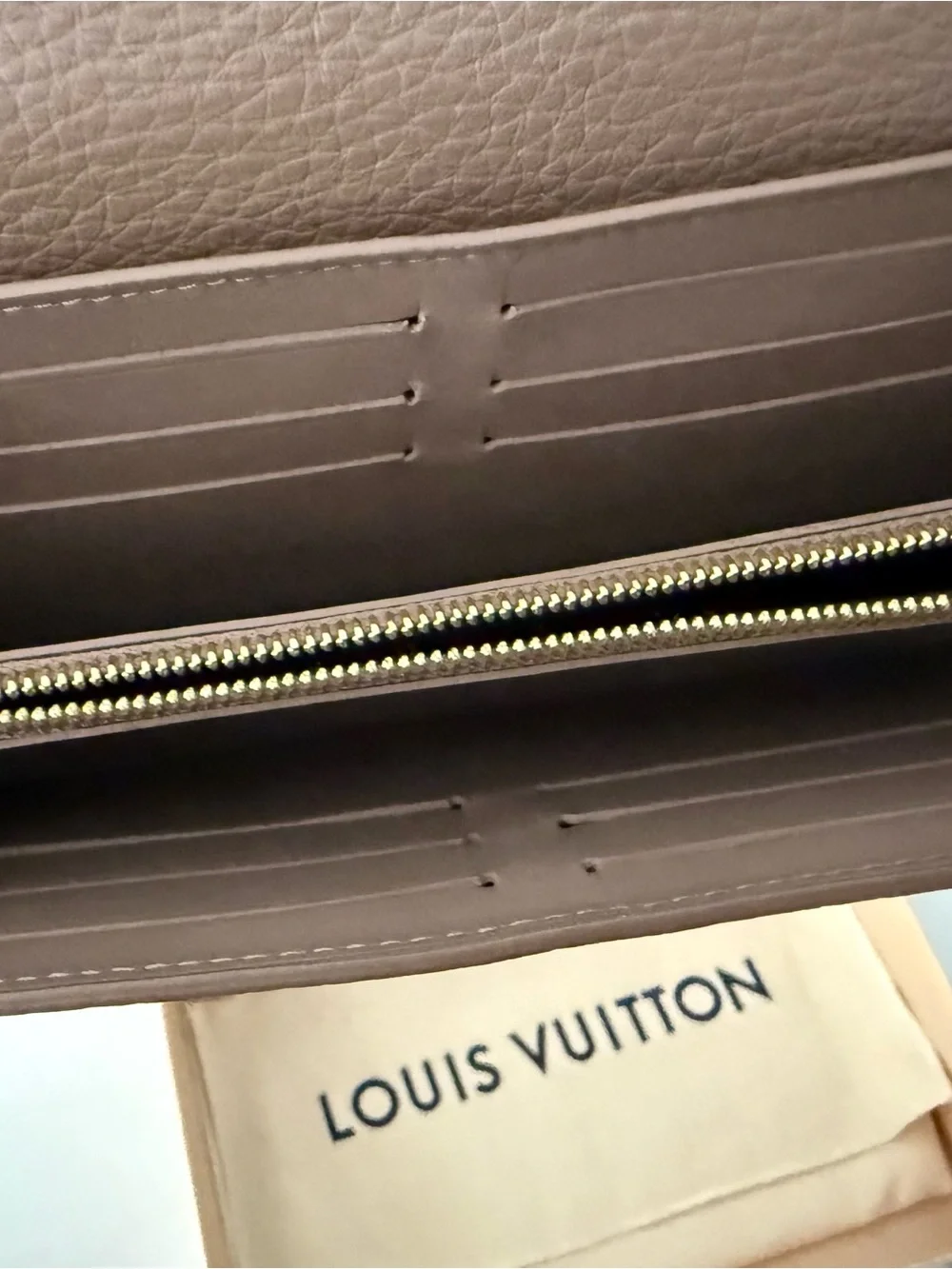 Louis Vuitton Portefeuille Capucines Long Wallet with Gold LV Emblem